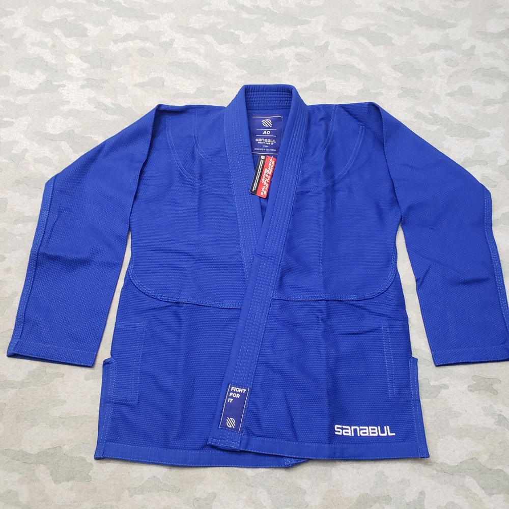 Sanabul BJJ Gi Mens A0 Blue Brazilian Jiu Jitsu Martial Arts Kimono Jacket NWT